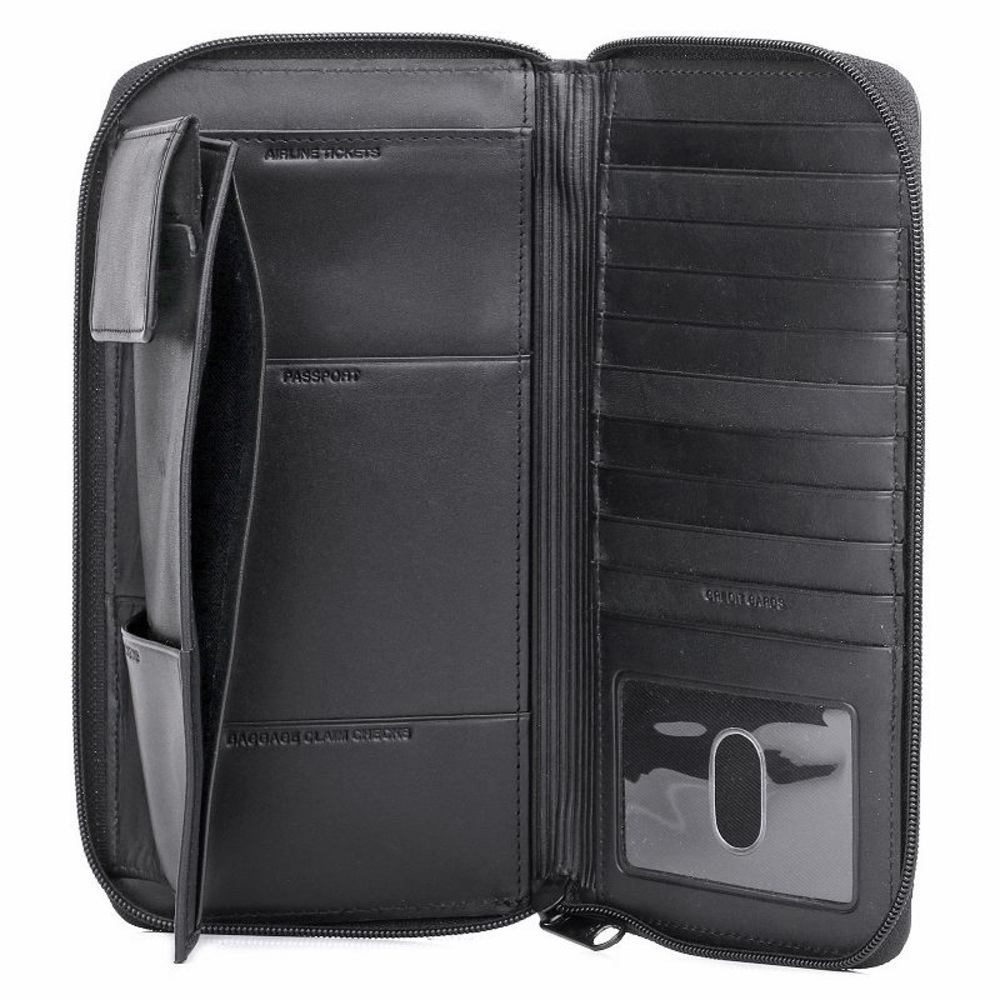 Dopp Men's Regatta Zipper Passport Organizer in brown